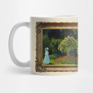 Gold Frame Woman in the Garden - Monet Mug